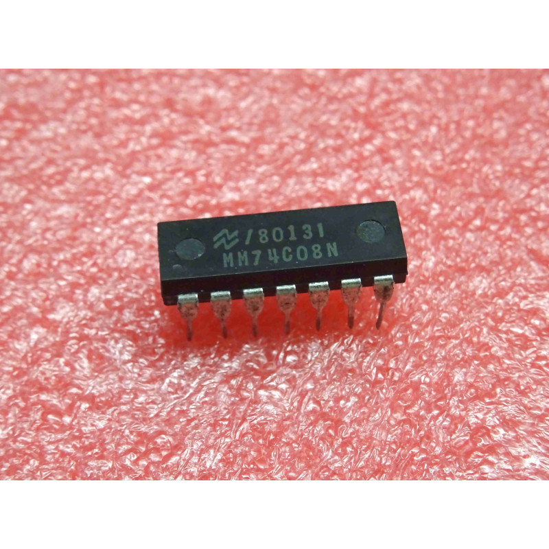 Lot de 2: ci MM 74C08 N ~ ic MM74C08N ~ quad 2-input AND gates ~ DIP14 , NS (TIRO06)