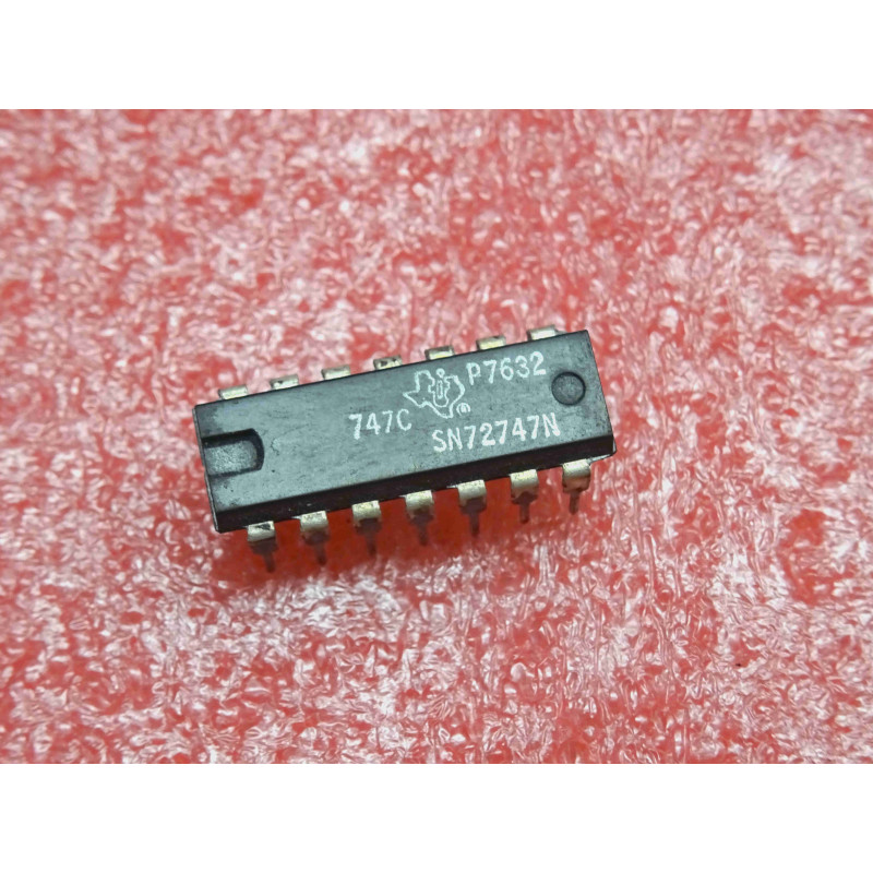 ci SN 72747 N ~ ic SN72747N (equivalent uA747DC , TBB0747A) dual general-purpose operational amplifiers ~ DIP14 (PLA018)