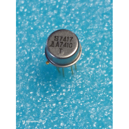 Ci µA741CT ~ Ic UA741 CT ~ A741CT TO99 Pattes Dorées New Old Stock Signetics