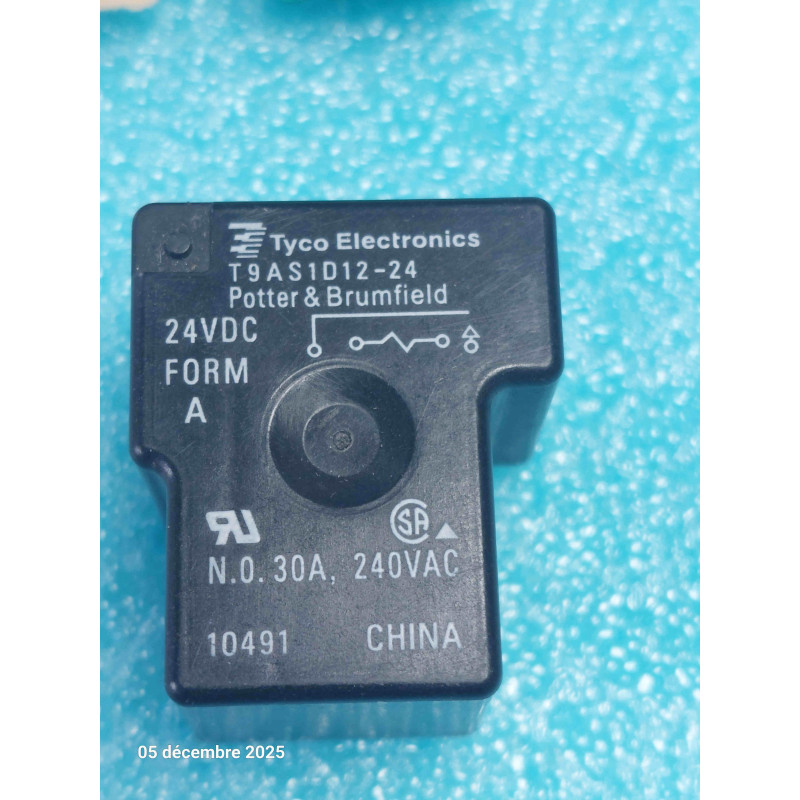 Relais T9AS1D12-24 24Vdc 30A 240Vac Tyco Potter et Brumfield Relay 4 pins ( 5R11 )