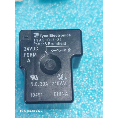 Relais T9AS1D12-24 24Vdc 30A 240Vac Tyco Potter et Brumfield Relay 4 pins ( 5R11 )