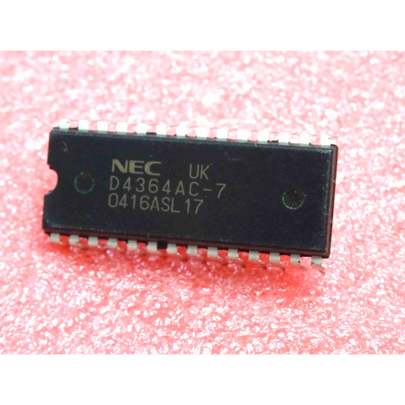 ci µPD 4364 AC -7 ~ ic uPD4364AC-7 (marked D4364AC-7) 8192 x 8-bit CMOS static RAM , 70ns ~ DIP28 , NEC (CI48)