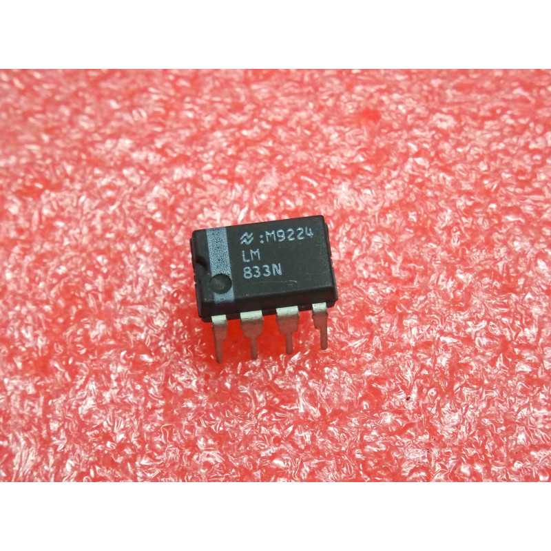 Lot x2 : ci LM 833 N - ic LM833N - Low Noise Dual Operational Amplifier (PLA021)