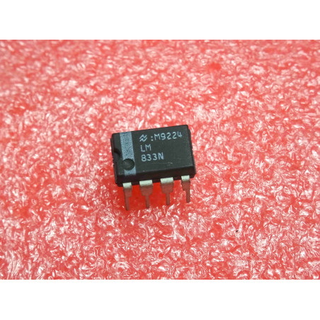 Lot x2 : ci LM 833 N - ic LM833N - Low Noise Dual Operational Amplifier (PLA021)