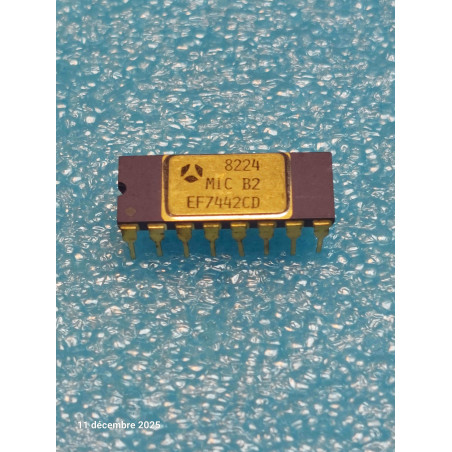 ci EF7442CD  ~ ic EF7442 CD dip16 Céramique Gold Pins Thomson  ( PLA043 )