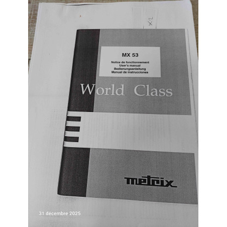 Photocopie Notice de Fonctionnement  Metrix MX53 Environ 20 Feuilles ( K2 )