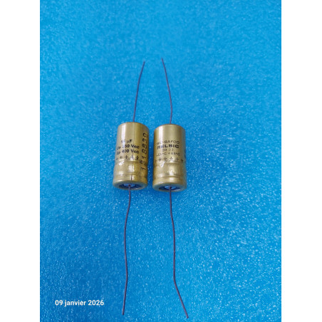 Lot de 2p Condensateur Axial 15MF 15µF 15uF 350V CO33 RELSIC Sic Safco