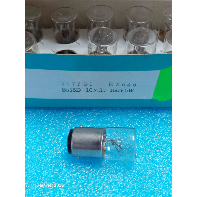 Boîte de 10 Ampoule Tube Lampe B3545 BA15D 160V 5W 16x35mm 117761   ( 4J )