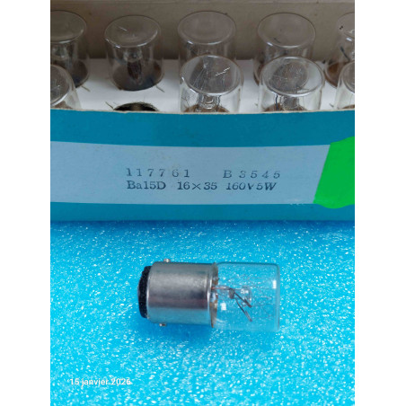 Boîte de 10 Ampoule Tube Lampe B3545 BA15D 160V 5W 16x35mm 117761   ( 4J )