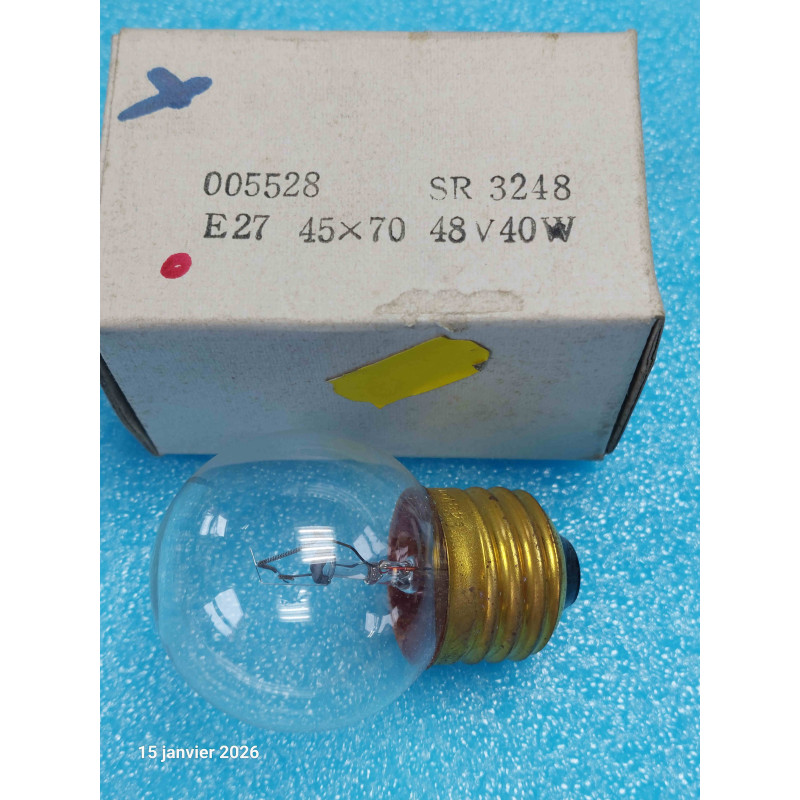 Lot de 2  Ampoule Tube Lampe S3248 E27 48V 40W  45x70mm 005528   ( Q4 )
