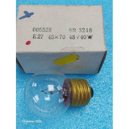 Lot de 2  Ampoule Tube Lampe S3248 E27 48V 40W  45x70mm 005528   ( Q4 )