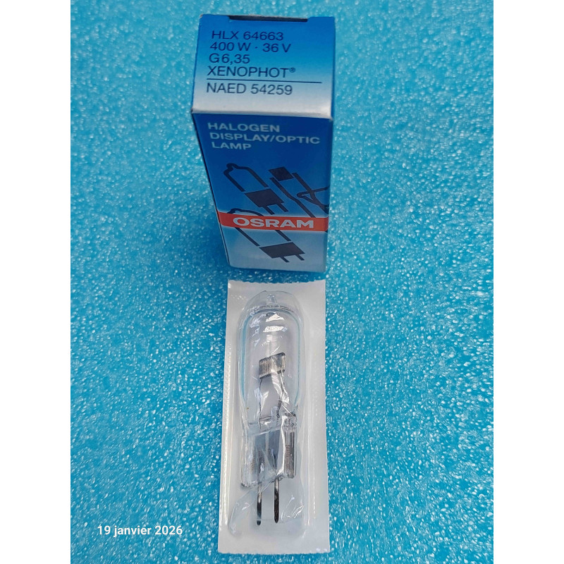 Ampoule Lampe HLX64663 36V 400W  G6.35 Xenophot EVD OSRAM NAED 54259   ( Q4 )