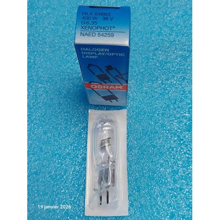 Ampoule Lampe HLX64663 36V 400W  G6.35 Xenophot EVD OSRAM NAED 54259   ( Q4 )