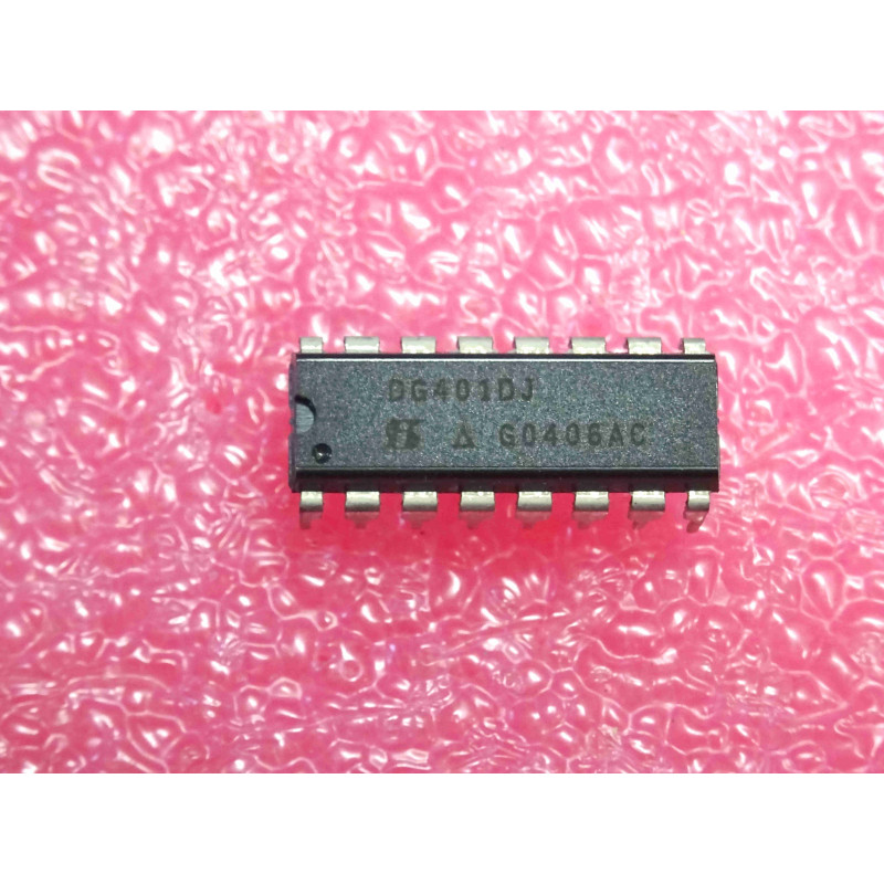 ci DG 401 DJ ~ ic DG401DJ ~ monolithic CMOS analog switches ~ DIP16 , intersil (PLA005)