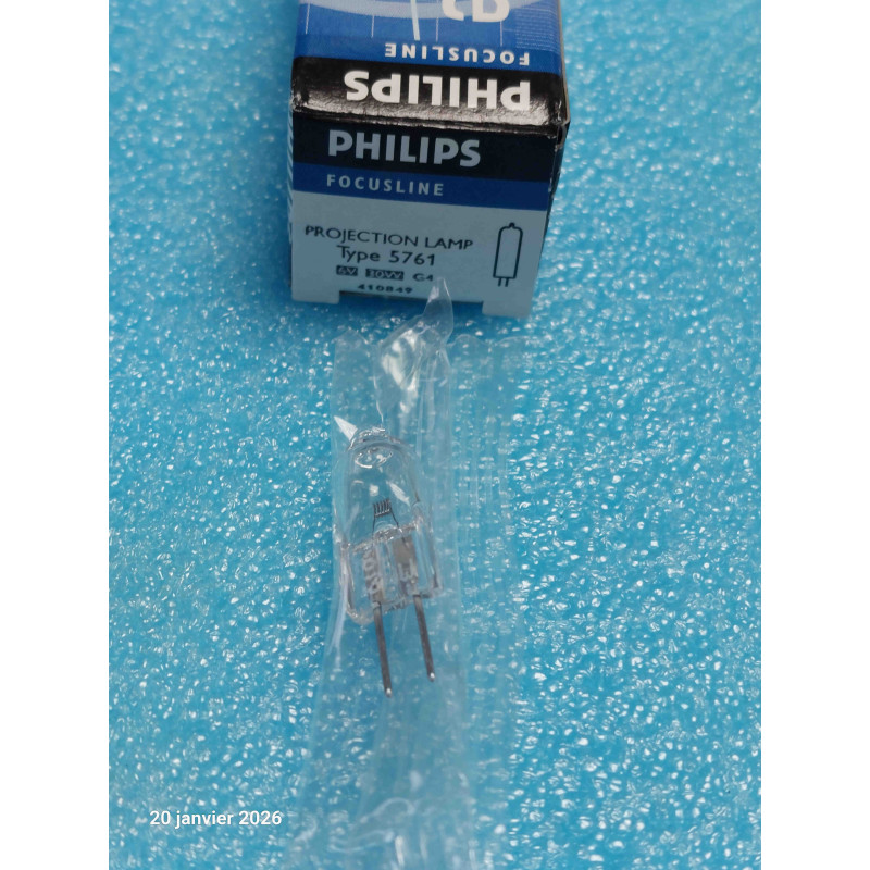 LAMPE DE PROJECTION PHILIPS TYPE 5761 6V 30W G4 ampoule  microscope Lumière ( 3J1 )
