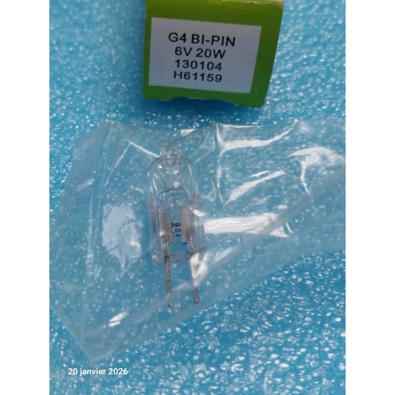 LAMPE G4 6V 20W Bi-Pin ampoule Halogene H61159 130104  ( Q4 )