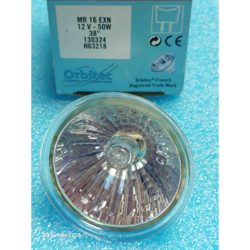 Lot de 2 Lampes MR16 GU5.3 ENL 38° 12V 50W H63218 Diam 50mm Ouvert   ( Q4 )