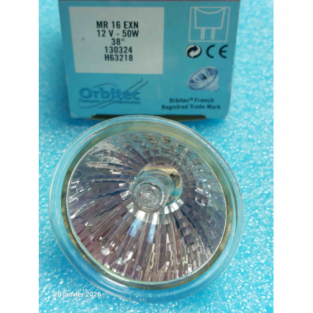Lot de 2 Lampes MR16 GU5.3 ENL 38° 12V 50W H63218 Diam 50mm Ouvert   ( Q4 )