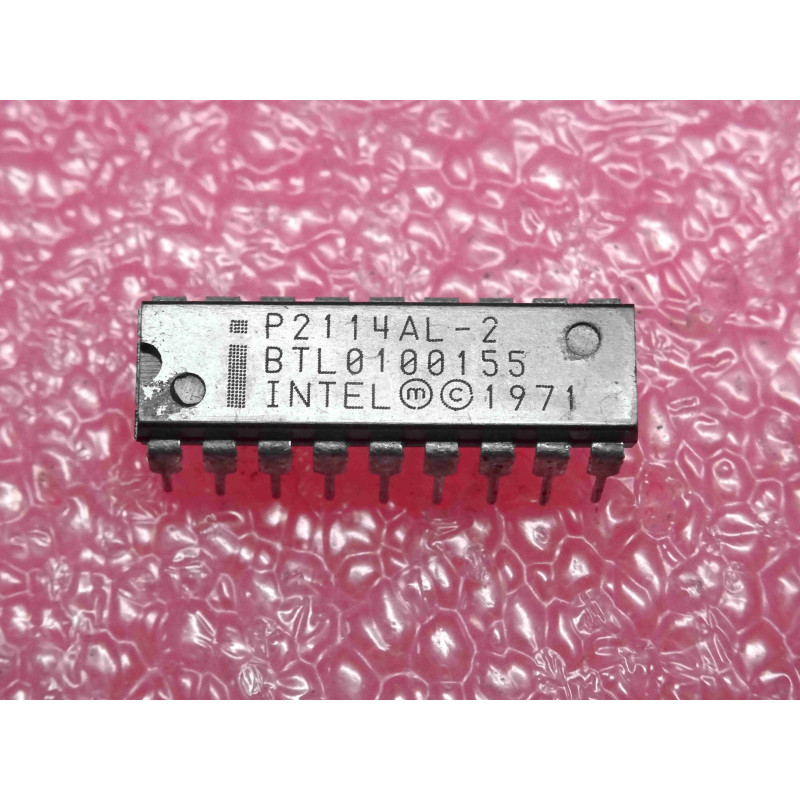 ci P 2114 AL -2 ~ ic P2114AL-2 ~ 1024 x 4-bit static RAM ~ DIP-18 intel (PLA019)