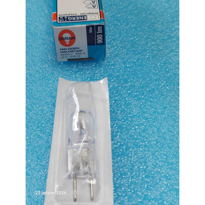 Lampe 64645 U  24V 50W GY6.35 Ampoule Halogene OSRAM Halostar 3000K 900lm ( 4J1 )