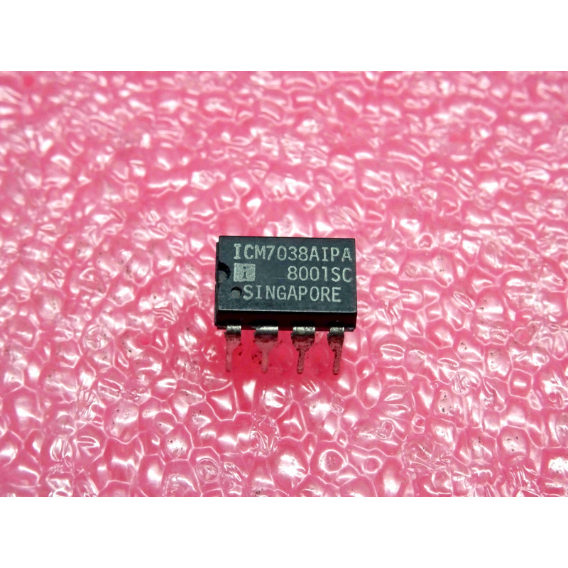 ci ICM 7038 AIPA ~ ic ICM7038AIPA ~ 3V CMOS analog quartz clock circuit (synchronous motor applications) DIP-8 (PLA020)