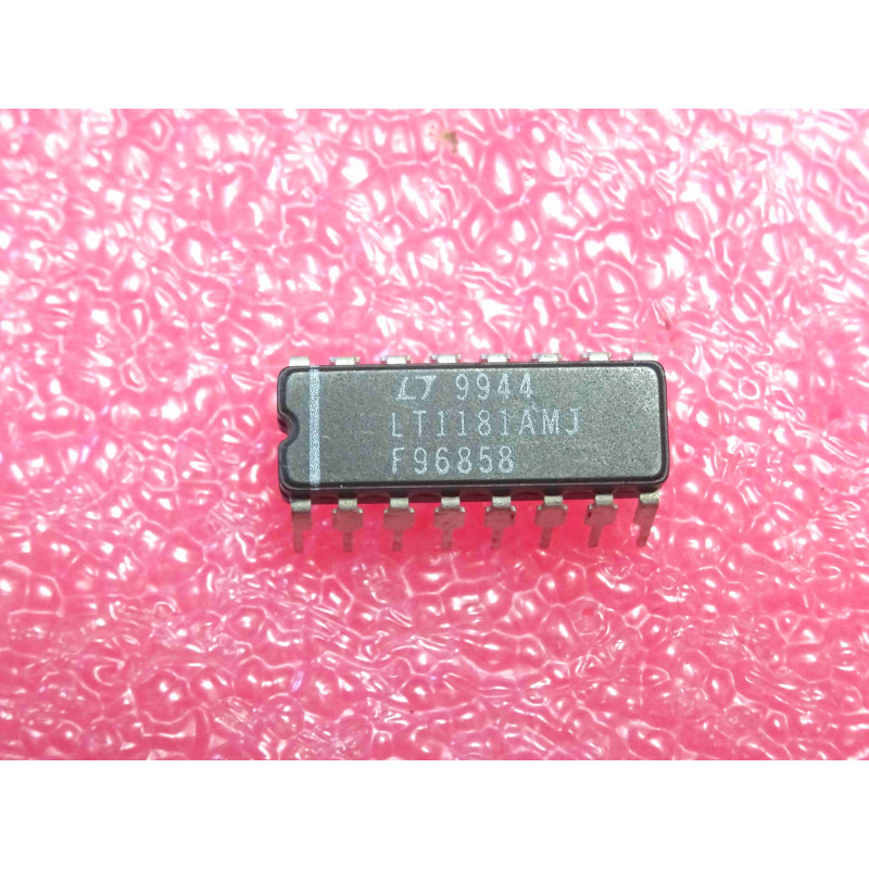 ci LT 1181 AMJ ~ ic LT1181AMJ ~ low power 5V RS232 dual driver/receiver with 0.1uF capacitors ~ DIP-16 (PLA021)