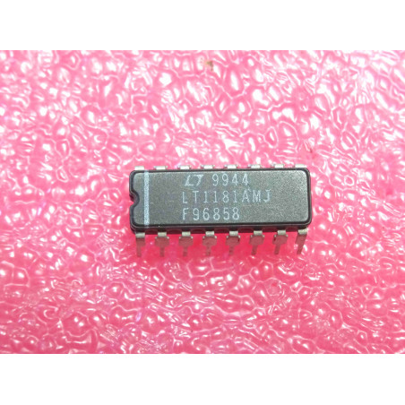 ci LT 1181 AMJ ~ ic LT1181AMJ ~ low power 5V RS232 dual driver/receiver with 0.1uF capacitors ~ DIP-16 (PLA021)