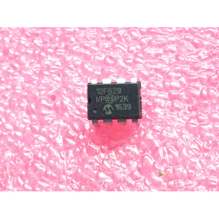 ci PIC 12F629 -I/P ~ ic PIC12F629-I/P (marked 12F629-I/P) ~ Flash-based 8-Bit CMOS microcontroller ~ DIL-8 (PLA024)