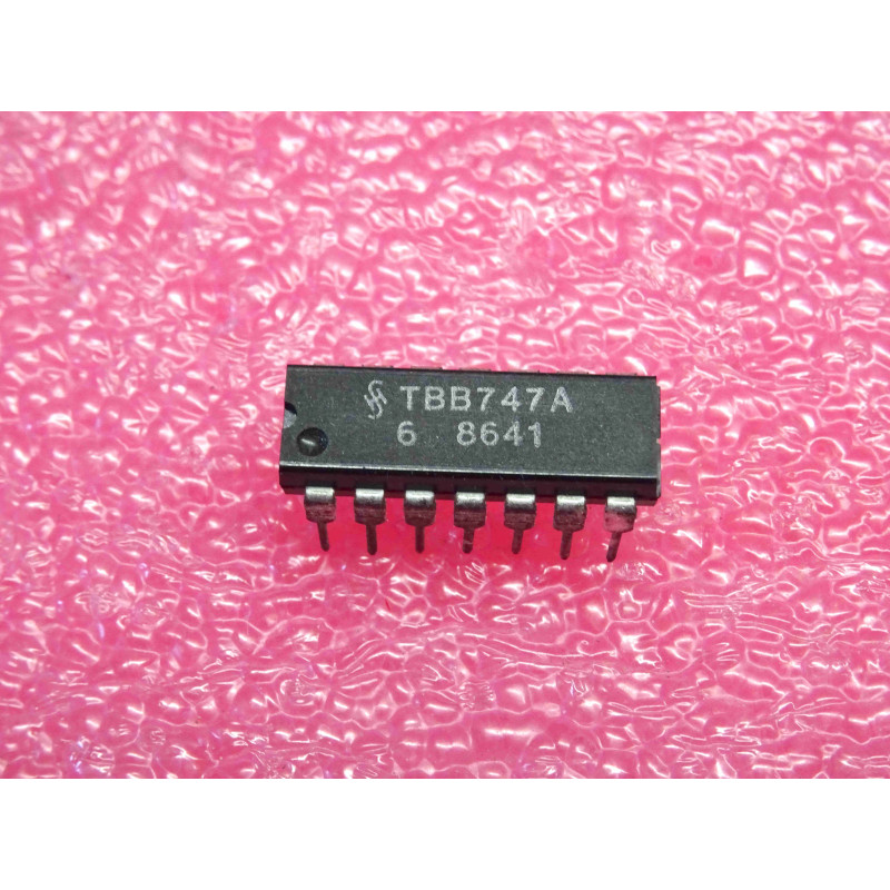 Lot de 2: ci TBB 0747 A ~ ic TBB0747A (marked TBB747A , equivalent µA747DC SN72747N) dual operational amplifier ~ DIP14(PLA026)