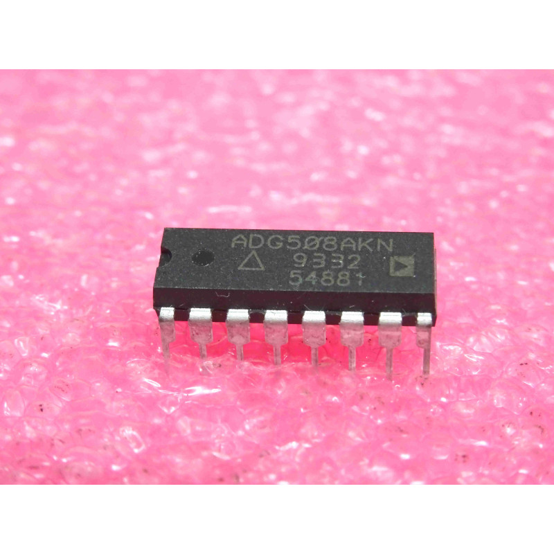 ci ADG 508 AKN ~ ic ADG508AKN (alternative to DG508A , HI-508) ~ CMOS 8-channel analog multiplexer ~ DIL16 (PLA020)