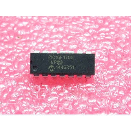 ci PIC 16F1705 -I/P ~ ic PIC16F1705-I/P ~ 8-Bit intelligent analog Flash microcontroller ~ DIP-14 (PLA033)