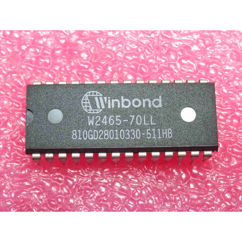 ci W 2465 -70 LL ~ ic W2465-70LL ~ low-power 8K x 8 CMOS static RAM , 70ns ~ DIP-28 , Winbond (PLA032)