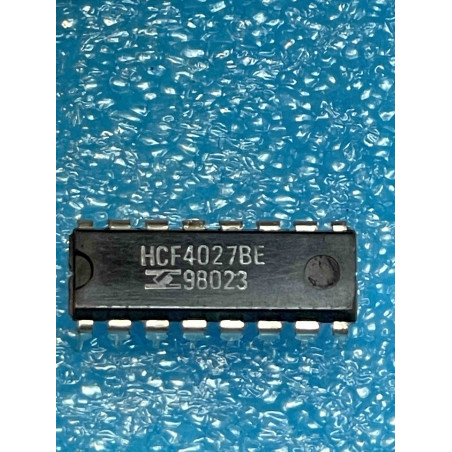 Lot de 2 ci HCF4027BE ~ ic HCF4027 BE dip16 4027 HEF4027 MC14027 CD4027 (TIRO9)