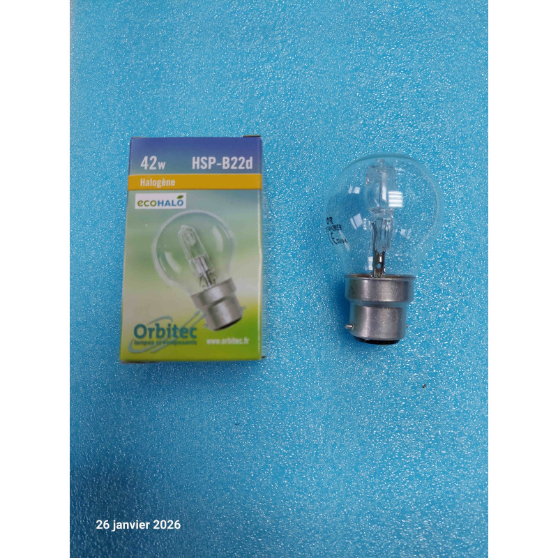 Lot de 3 Ampoule Halogene B22D HSP1520 230V 42W B22D 45X73mm  Lm 2900K ( L19B )