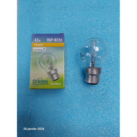 Lot de 3 Ampoule Halogene B22D HSP1520 230V 42W B22D 45X73mm  Lm 2900K ( L19B )