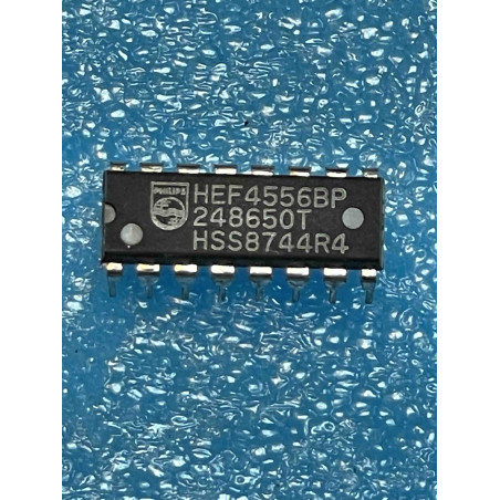 Lot de 2 ci HEF4556BP ~ ic HEF4556 BP dip16 4556 HCF4556 MC14556 CD4556 (TIRO9)
