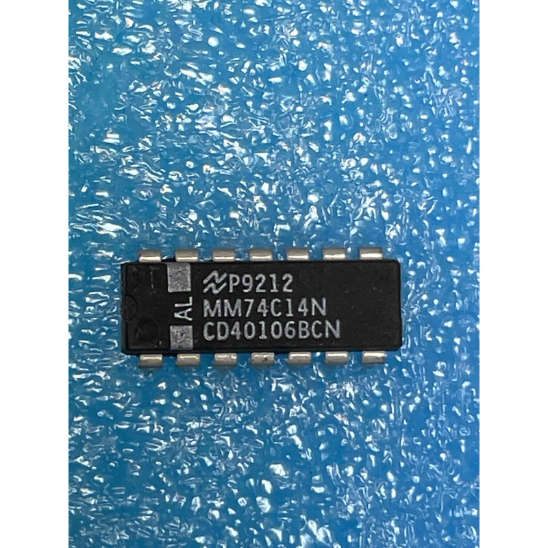 Lot de 2 ci MM74C14N ~ ic MM 74C14 N CD40106 BCN 40106 dip14 NS Integrated Circuit NOS (TIRO6)