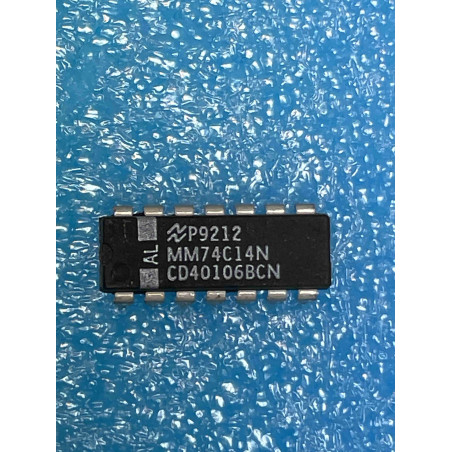 Lot de 2 ci MM74C14N ~ ic MM 74C14 N CD40106 BCN 40106 dip14 NS Integrated Circuit NOS (TIRO6)
