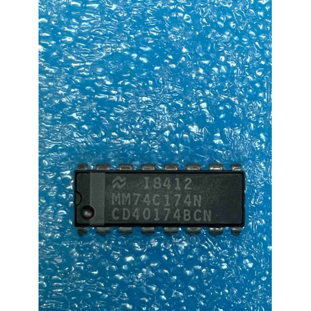 1 ci MM74C174N ~ ic MM 74C174 N CD40174BP 40174  dip16 NS Integrated Circuit NOS (TIRO7)