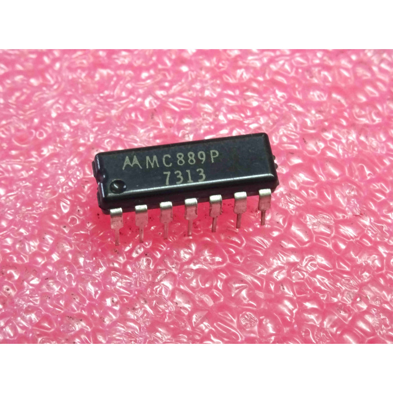 ci MC 889 P ~ ic MC889P ~ hex inverter logic gate ~ 14-DIL , motorola (PLA027)