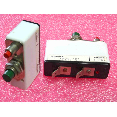 circuit breaker diruptor coupe-circuit disjoncteur miniature 1.5A ~ ref 1222/101 , 30x56x18mm (K8A)