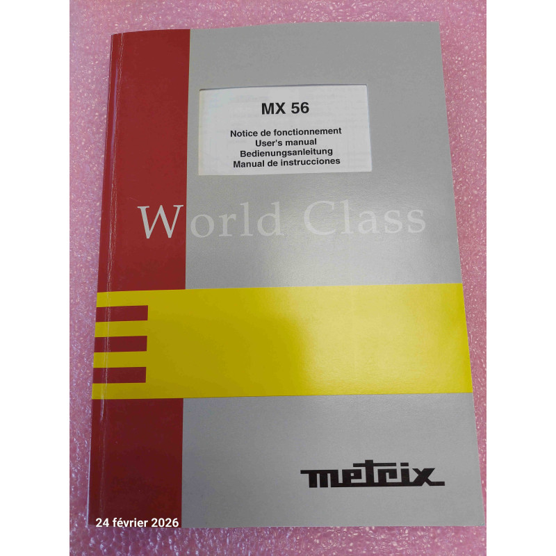 MX56 Multimetre Notice de Fonctionnement Français English Deutsch Espanol ( K2 )
