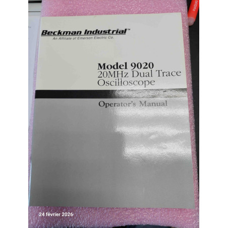 Beckman Industrial 9020 20Mhz Oscilloscope opérator's Manuel  en Anglais  ( K2 )