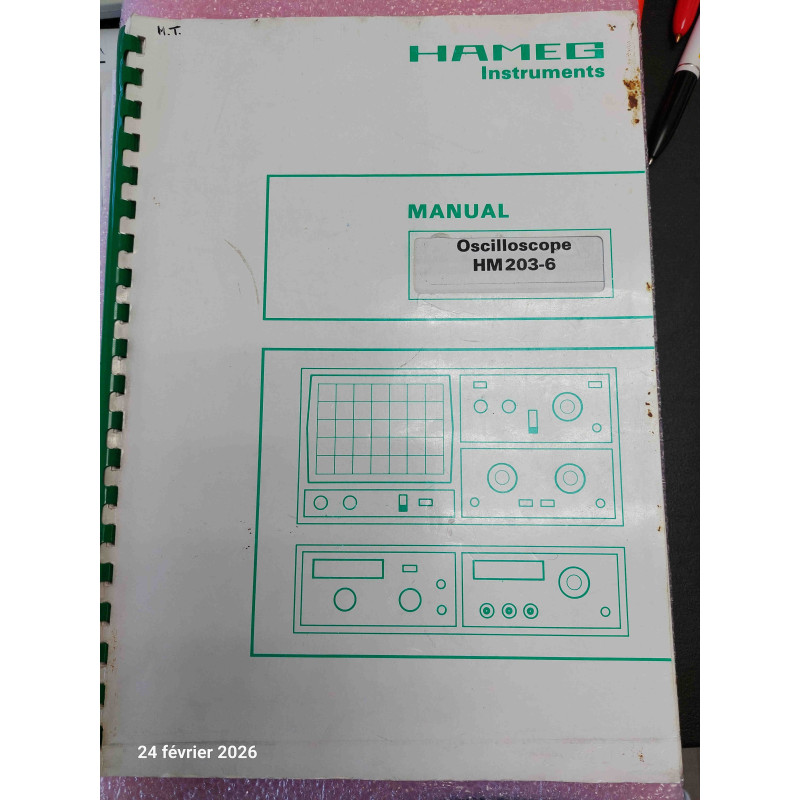 HM203-6 HAMEG INSTRUMENTS Manual Manuel en Français 11.86  Occasion  ( Q4 )