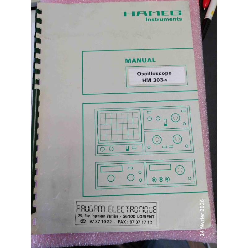HM303-4 HAMEG INSTRUMENTS Manual Manuel en Français  Occasion Bon état  ( Q4 )