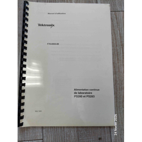 PS280 PS283 Alimentation Tektronix F70-8355-00 Manuel d'utilisation en Français  ( Q4 )