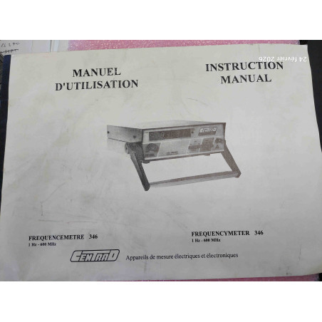 Fréquencemètre 346 1Hz- 600Mhz Manuel Français / Anglais Occasion 10 pages ( Q4 )