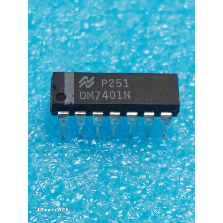Lot de 2 ci DM7401N ~ ic DM 7401 N  dip14  Integrated Circuit NOS  ( TIRO6 )