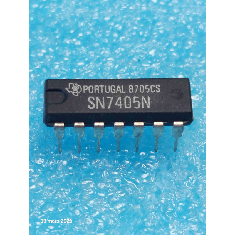 Lot de 2 ci SN7405N ~ ic  SN 7405 N dip14 Integrated Circuit NOS ( TIRO6 )