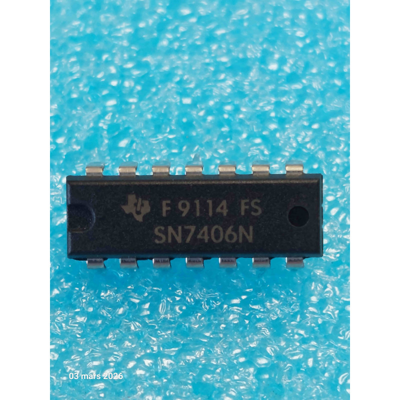Lot de 2 ci SN7406N ~ ic  SN 7406 N dip14 Integrated Circuit NOS ( TIRO6 )